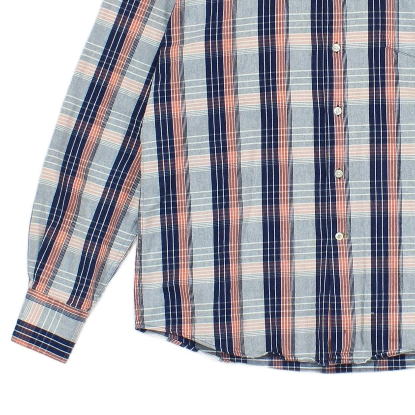Mens Check Shirt Tailored Long Sleeve