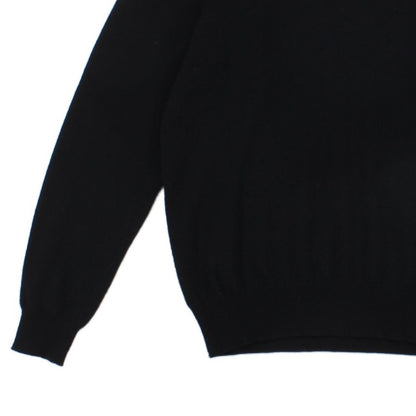 Mens V-Neck Jumper Logo Embroidered Merino Wool