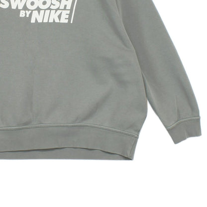 Mens Oversized Sweatshirt Swoosh Logo
