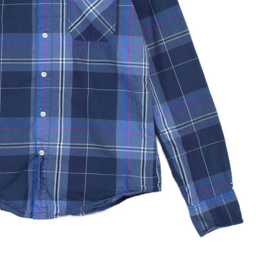 Mens Plaid Shirt Long Sleeve Button Up