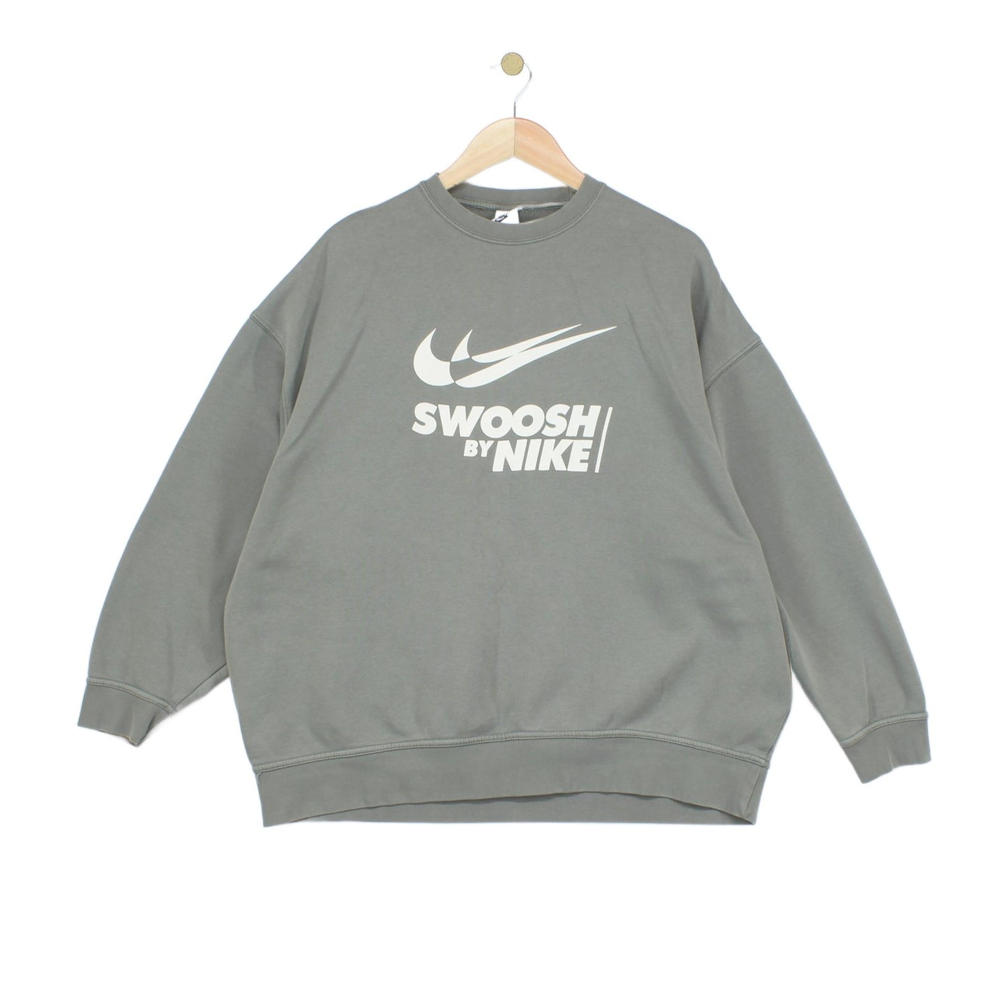 Mens Oversized Sweatshirt Swoosh Logo
