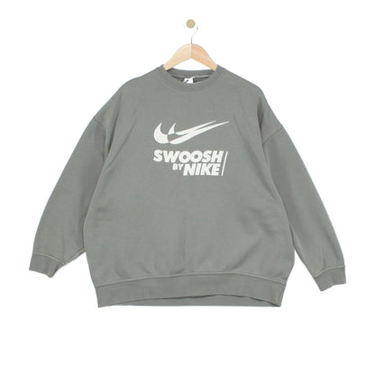 Mens Oversized Sweatshirt Swoosh Logo