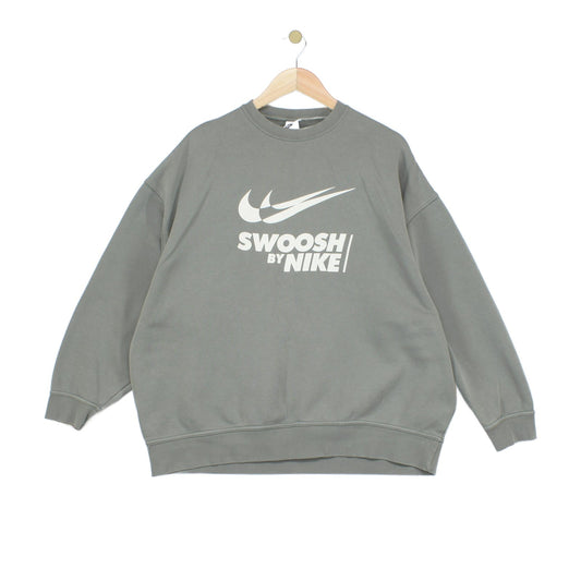 Mens Oversized Sweatshirt Swoosh Logo
