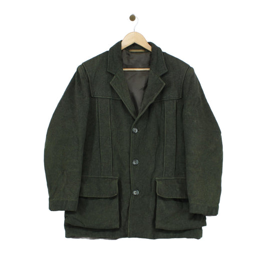 Mens Tyroler Loden Military Jacket Wool