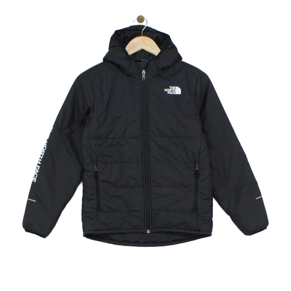 Boys Quilted Jacket Hooded Full Zip Outdoor