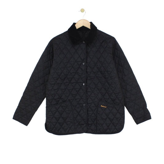 Womens Quilted Jacket Snap Button