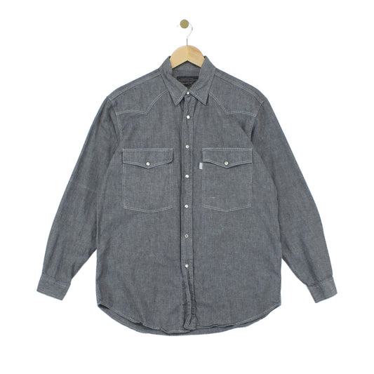 Mens Denim Shirt Made In Portugal Button Up