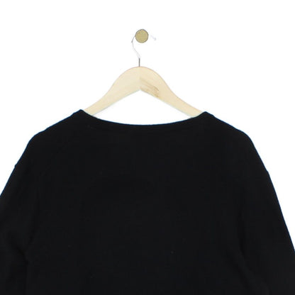 Mens V-Neck Jumper Logo Embroidered Merino Wool
