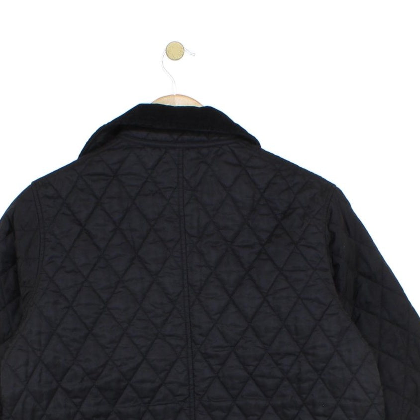 Womens Quilted Jacket Snap Button