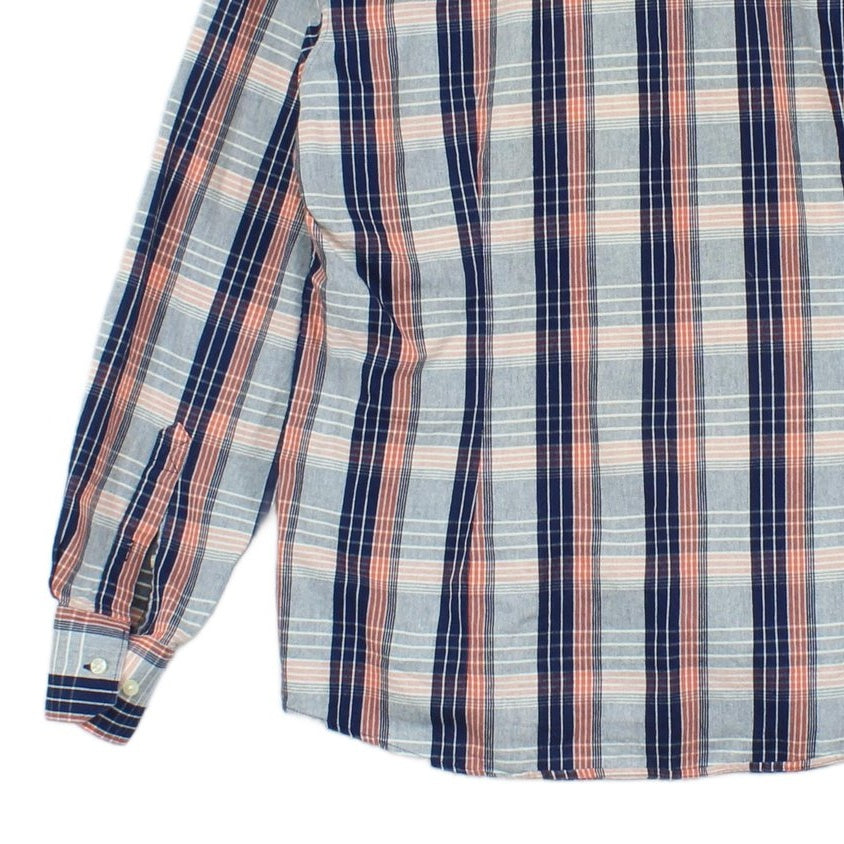 Mens Check Shirt Tailored Long Sleeve