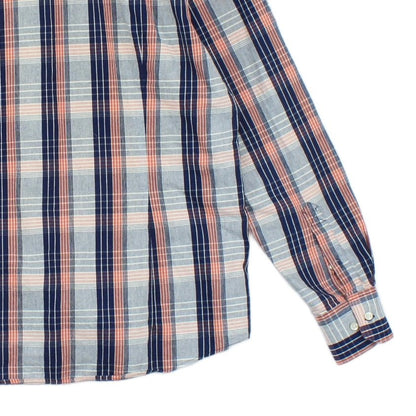 Mens Check Shirt Tailored Long Sleeve