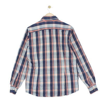 Mens Check Shirt Tailored Long Sleeve