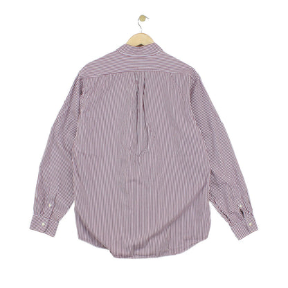 Mens Striped Shirt Long Sleeve Button Up