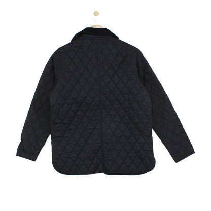 Womens Quilted Jacket Snap Button