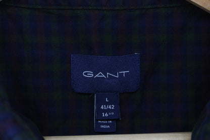 Mens Check Shirt Button Down Long Sleeve Classic