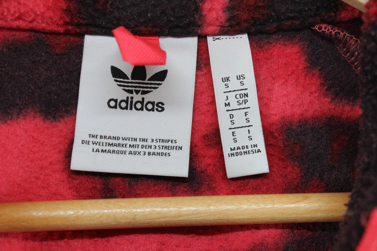 Mens 1/4 Zip Fleece Streetwear Camo