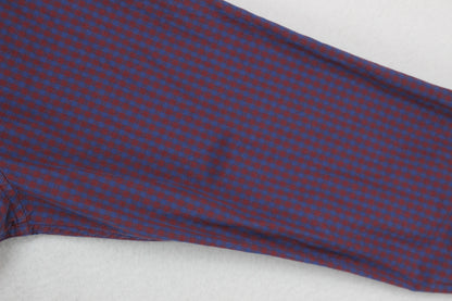 Mens Plaid Shirt Tailored Fit Long Sleeve Cotton