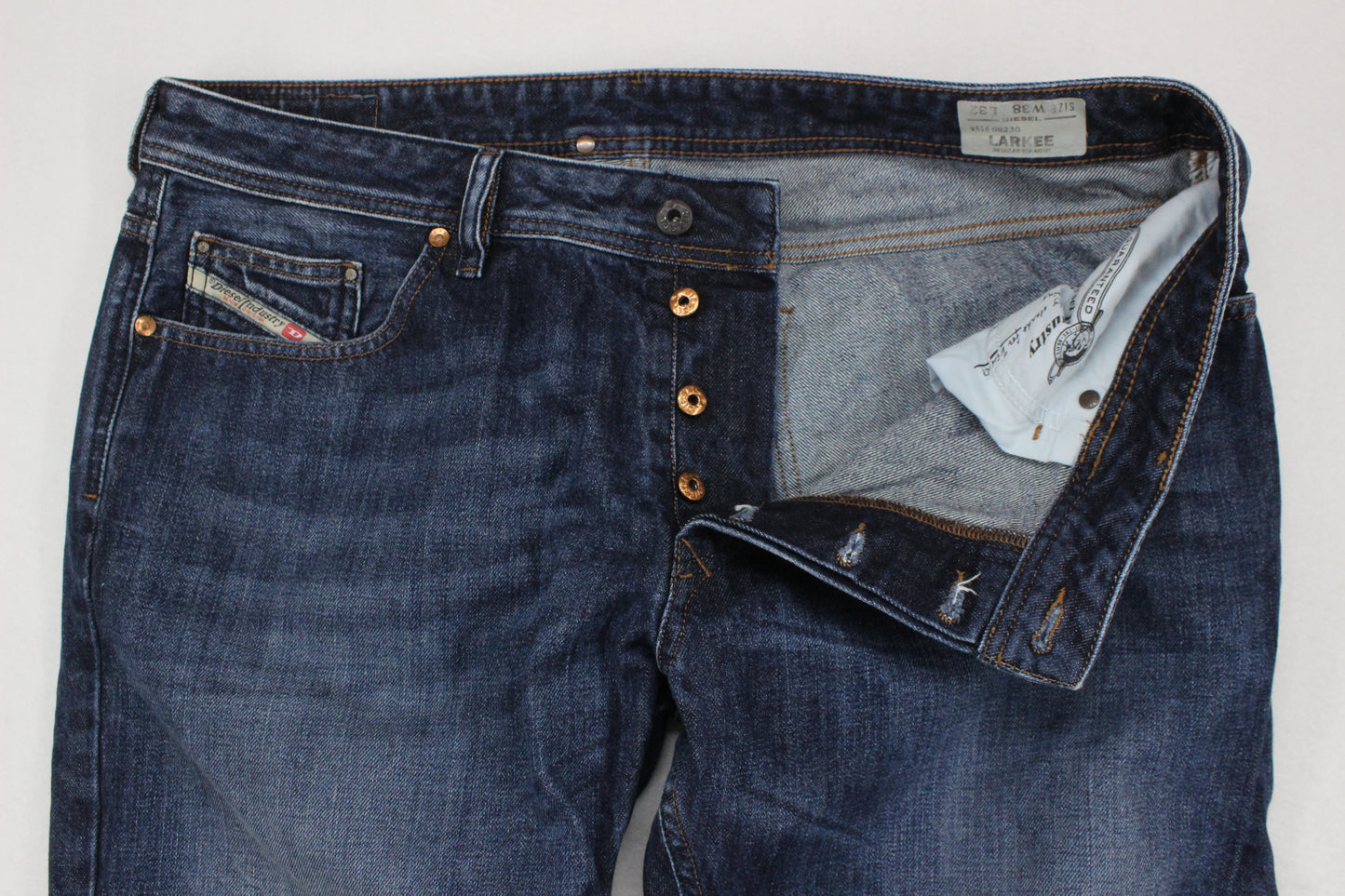 Mens Larkee Jeans Regular Straight Denim Regular Classic
