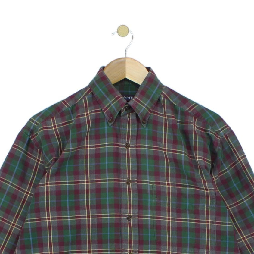 Mens Plaid Shirt  Button Down Long Sleeve