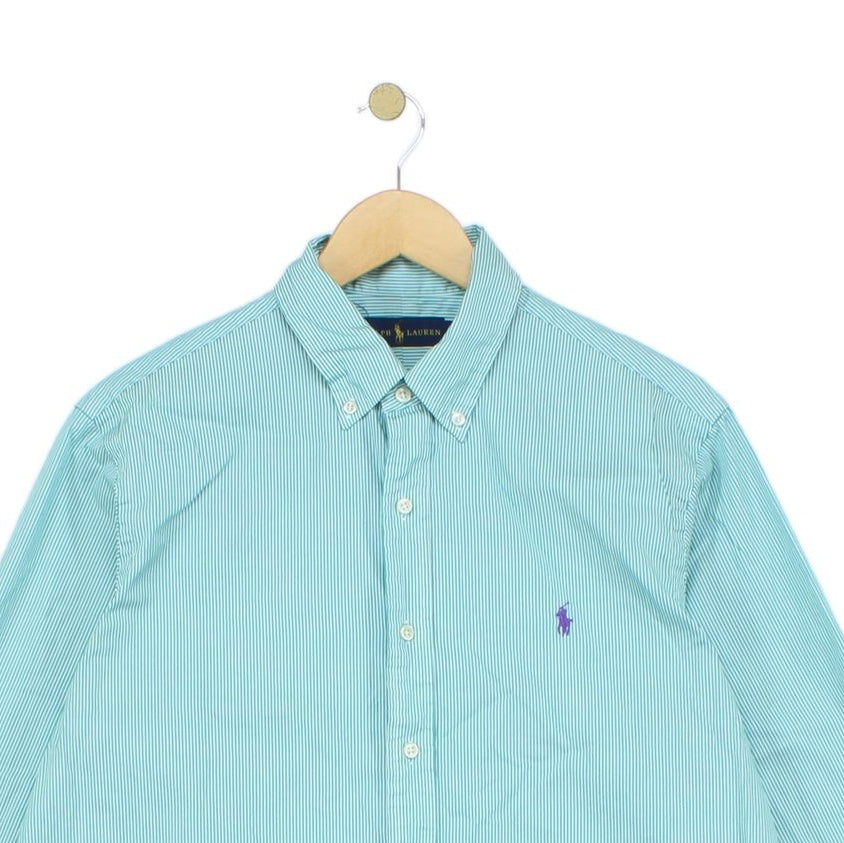 Mens Striped Shirt Button Down Classic Long Sleeve