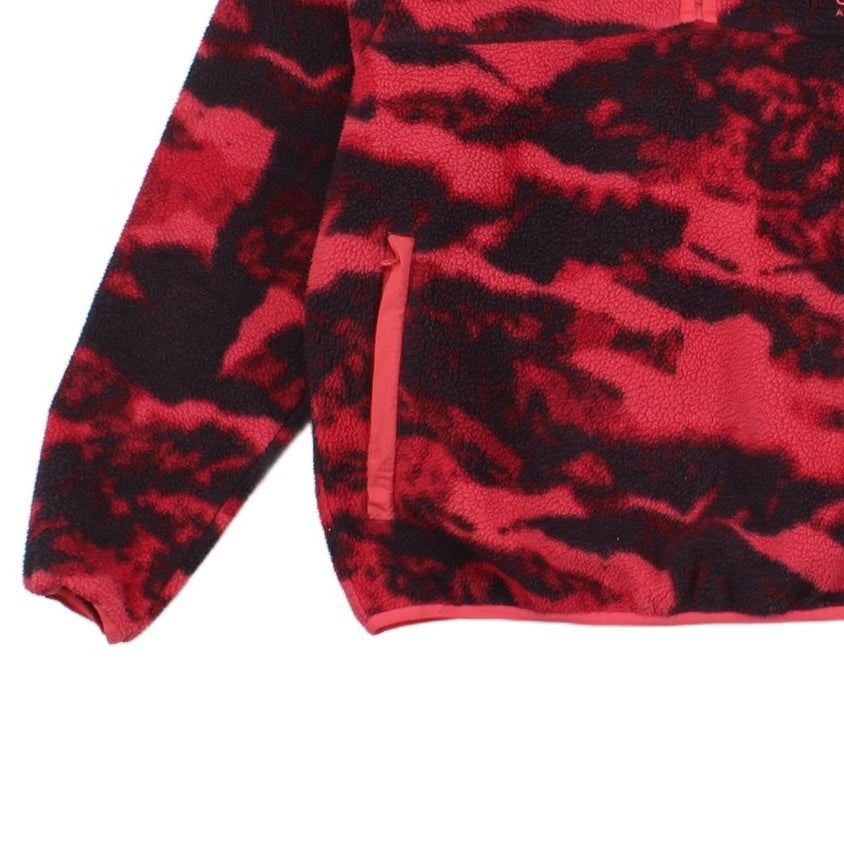Mens 1/4 Zip Fleece Streetwear Camo