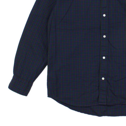 Mens Check Shirt Button Down Long Sleeve Classic