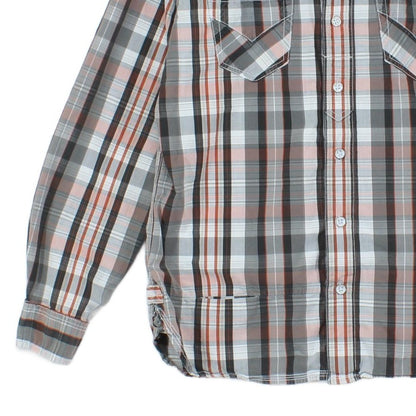 Mens Plaid Shirt Button Up Long Sleeve