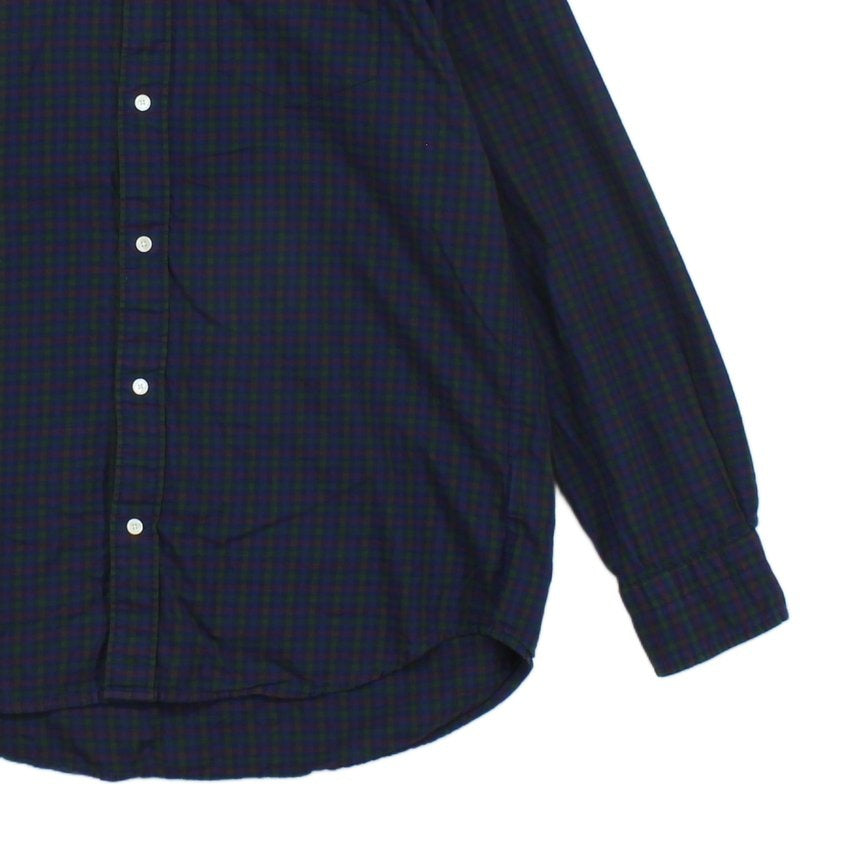 Mens Check Shirt Button Down Long Sleeve Classic