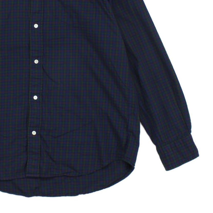 Mens Check Shirt Button Down Long Sleeve Classic