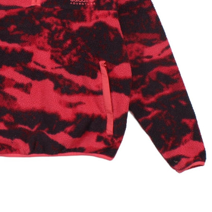 Mens 1/4 Zip Fleece Streetwear Camo