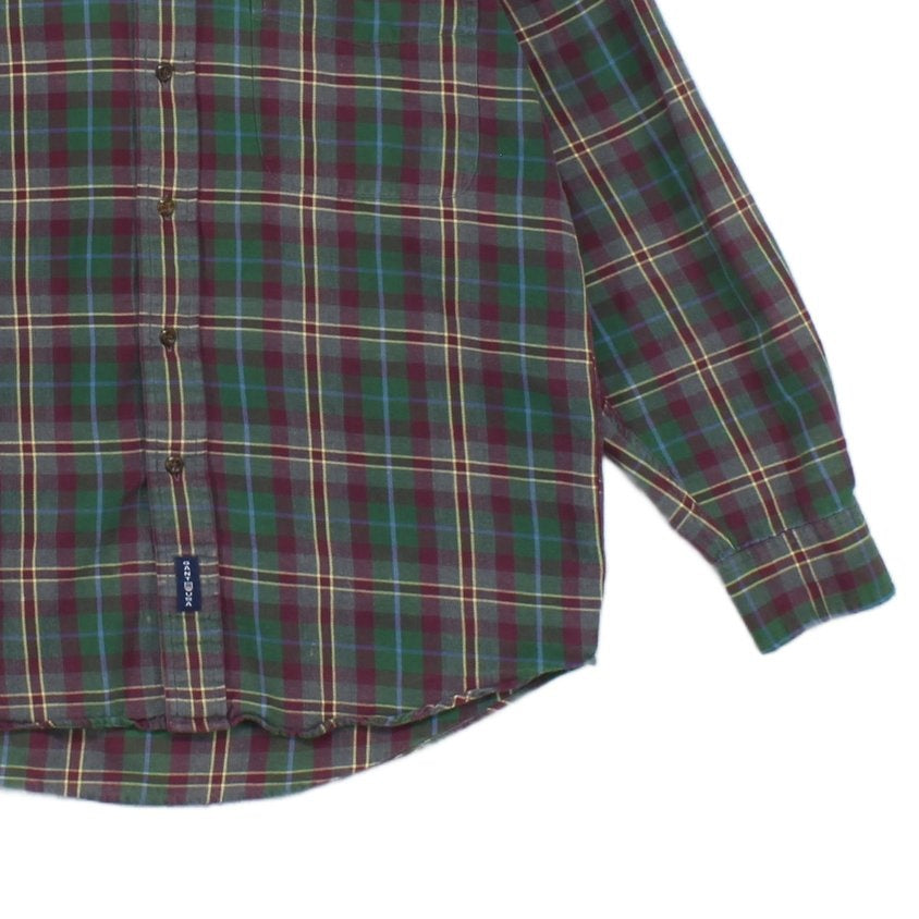 Mens Plaid Shirt  Button Down Long Sleeve