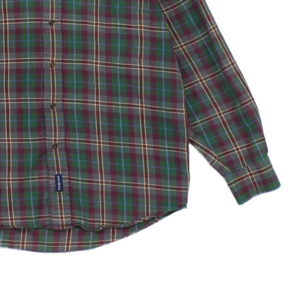 Mens Plaid Shirt  Button Down Long Sleeve