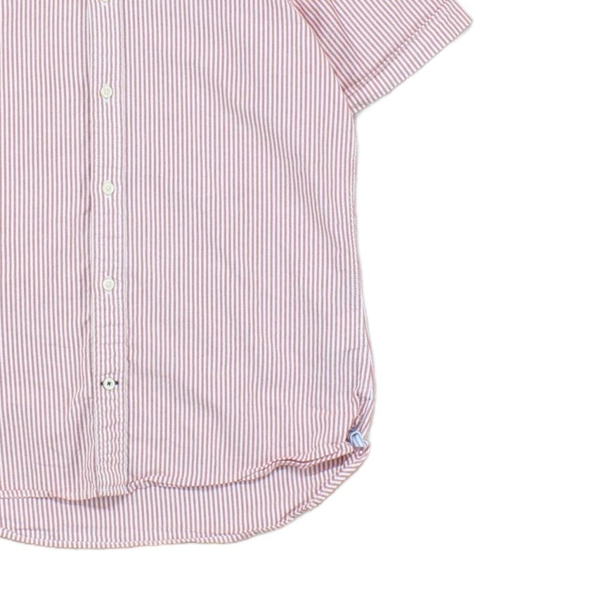 Mens Striped Shirt Button Up Short Sleeve