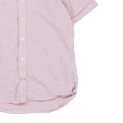 Mens Striped Shirt Button Up Short Sleeve