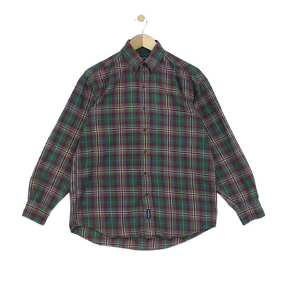 Mens Plaid Shirt  Button Down Long Sleeve