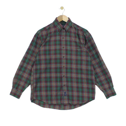 Mens Plaid Shirt  Button Down Long Sleeve