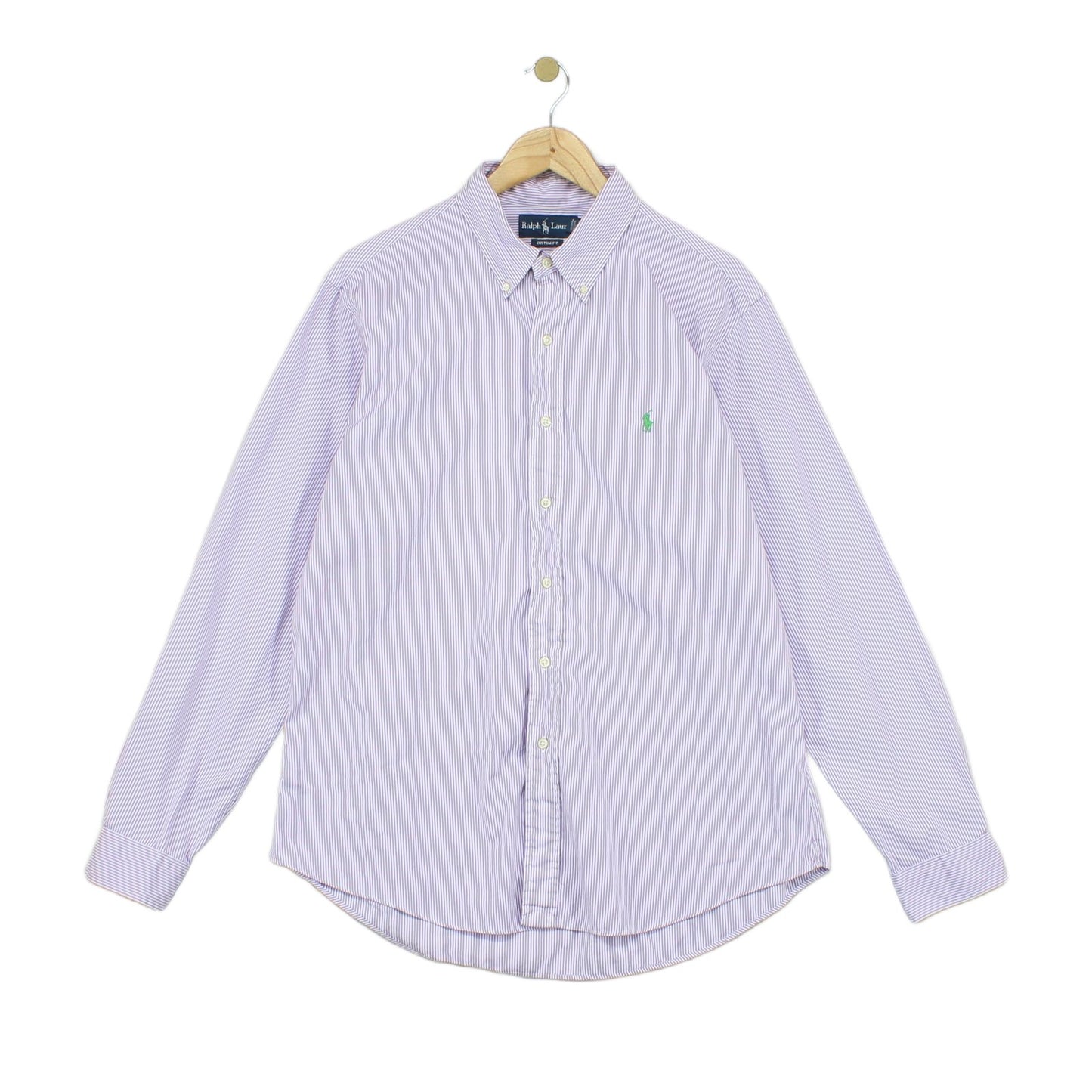 Mens Striped Shirt Custom Fit Button Down