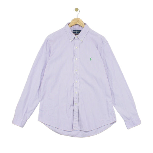 Mens Striped Shirt Custom Fit Button Down