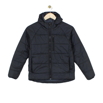 Girls Quilted Jacket Hooded Winter Reversible
