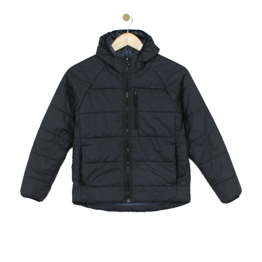 Girls Quilted Jacket Hooded Winter Reversible