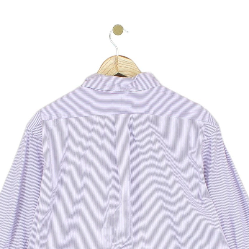 Mens Striped Shirt Custom Fit Button Down