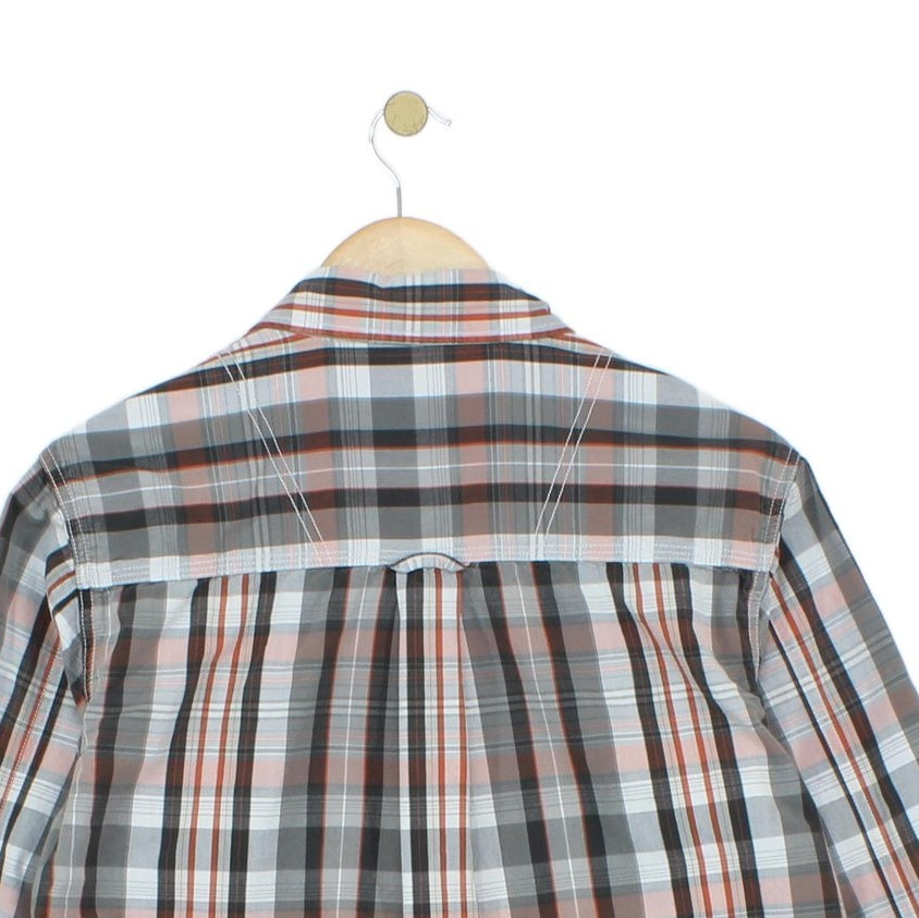 Mens Plaid Shirt Button Up Long Sleeve