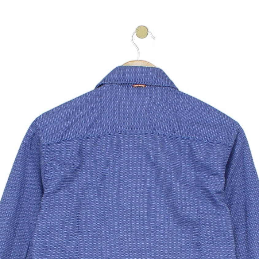 Mens Shirt Slim Fit Long Sleeve