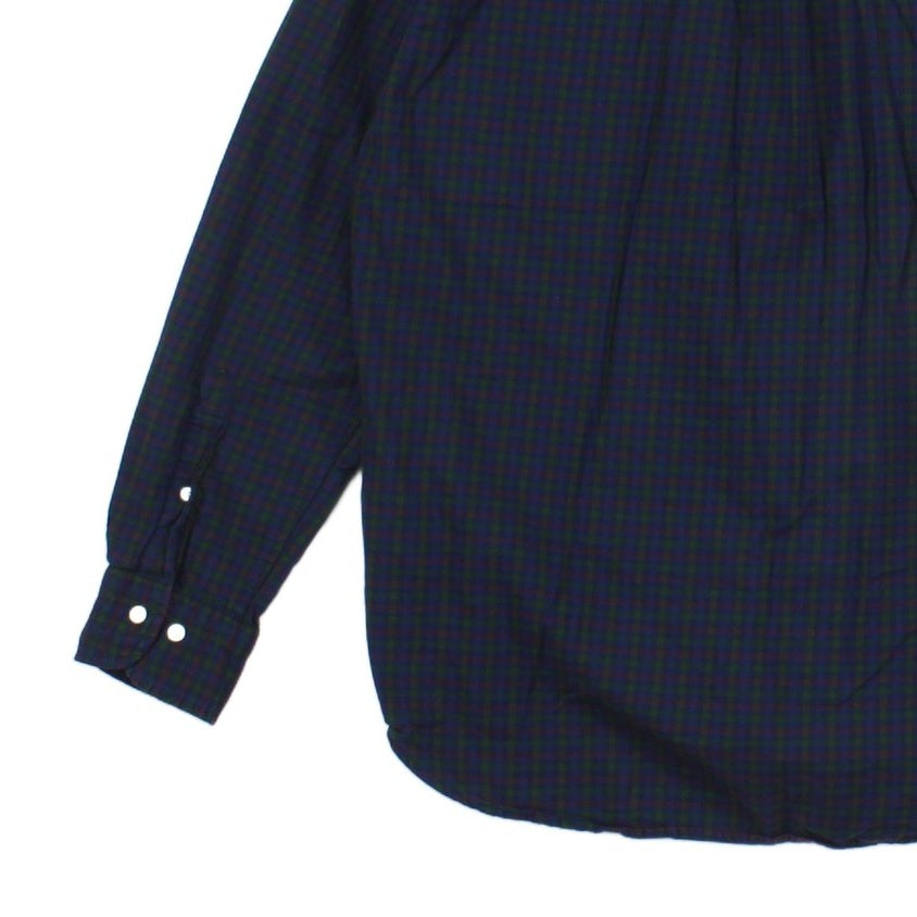 Mens Check Shirt Button Down Long Sleeve Classic