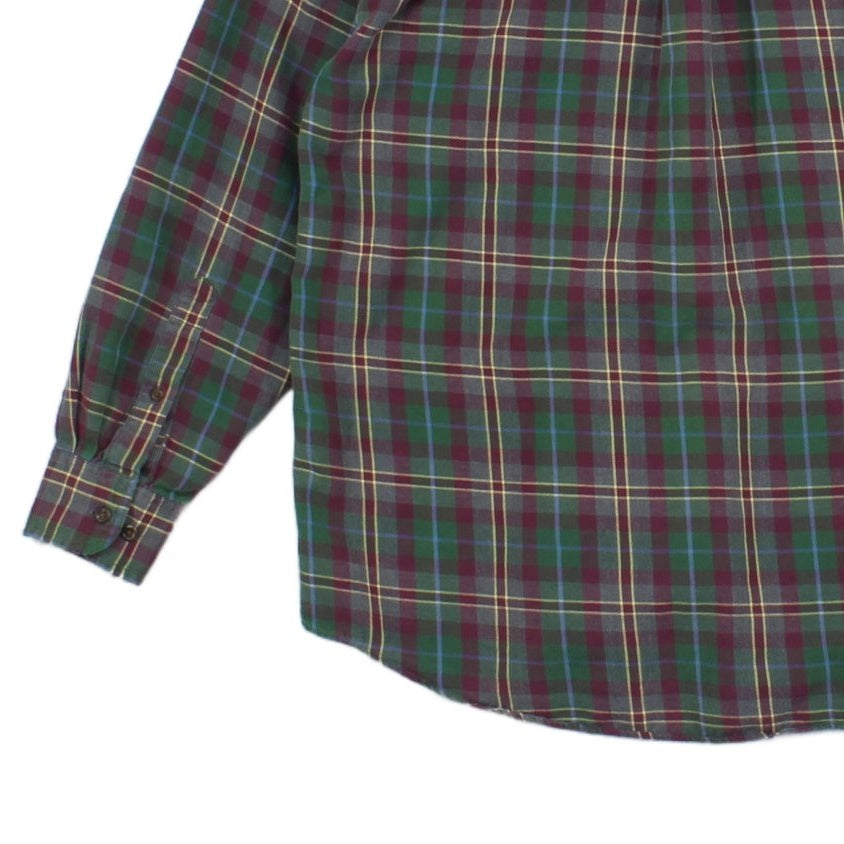 Mens Plaid Shirt  Button Down Long Sleeve