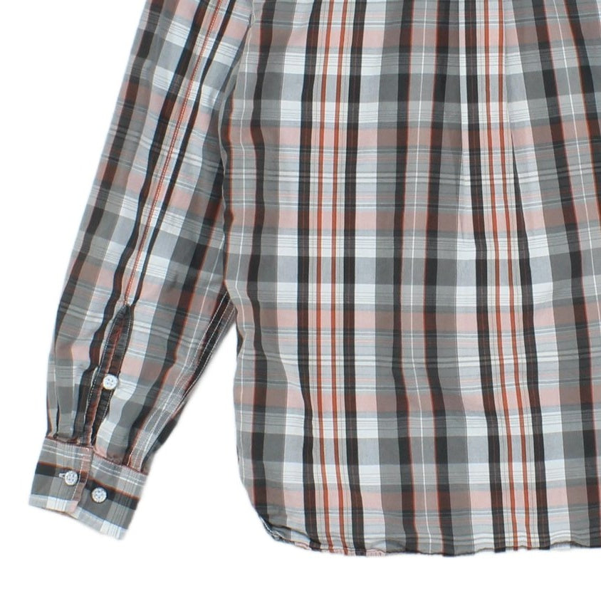 Mens Plaid Shirt Button Up Long Sleeve