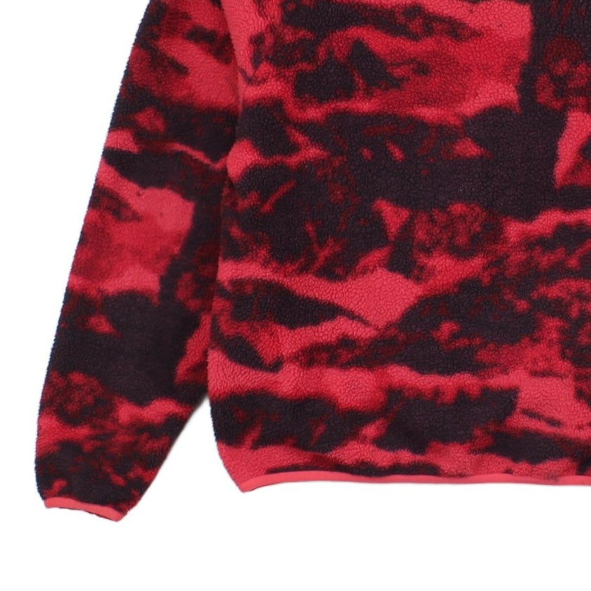 Mens 1/4 Zip Fleece Streetwear Camo