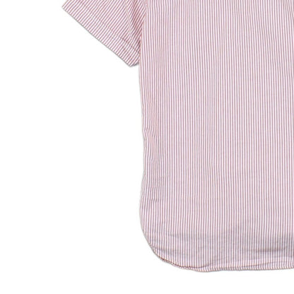 Mens Striped Shirt Button Up Short Sleeve