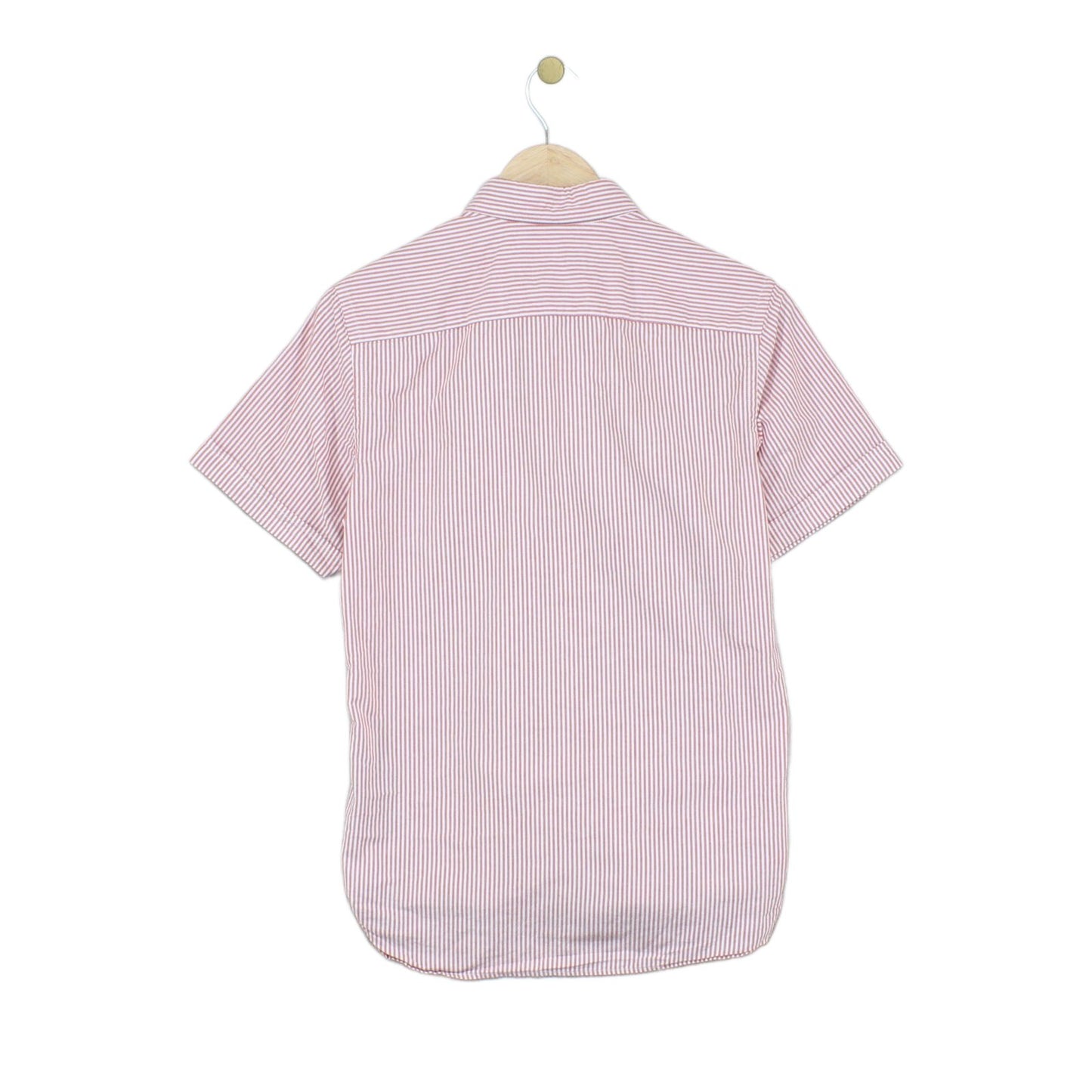 Mens Striped Shirt Button Up Short Sleeve