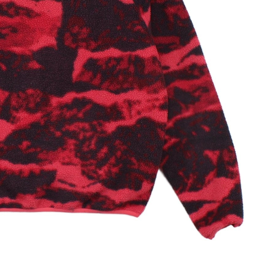 Mens 1/4 Zip Fleece Streetwear Camo